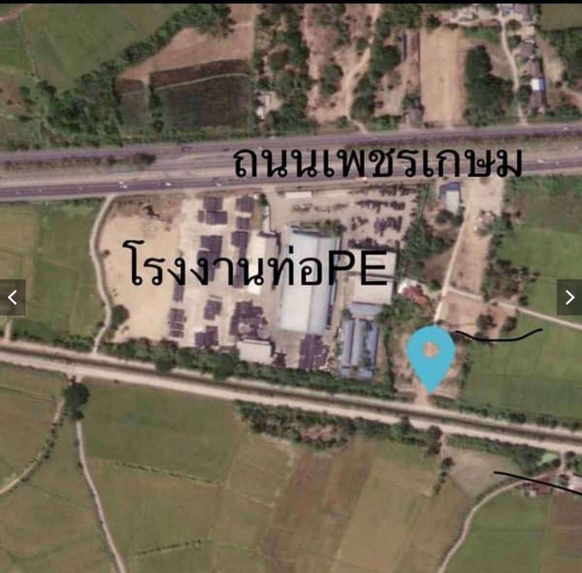 Land for sale in Phetchaburi Khao Yoi Near Phetkasem Road Next to concrete road on 2 sides Adjacent to an irrigation canal, used as a warehouse, factory, and Kai residence. – รูปที่ 2