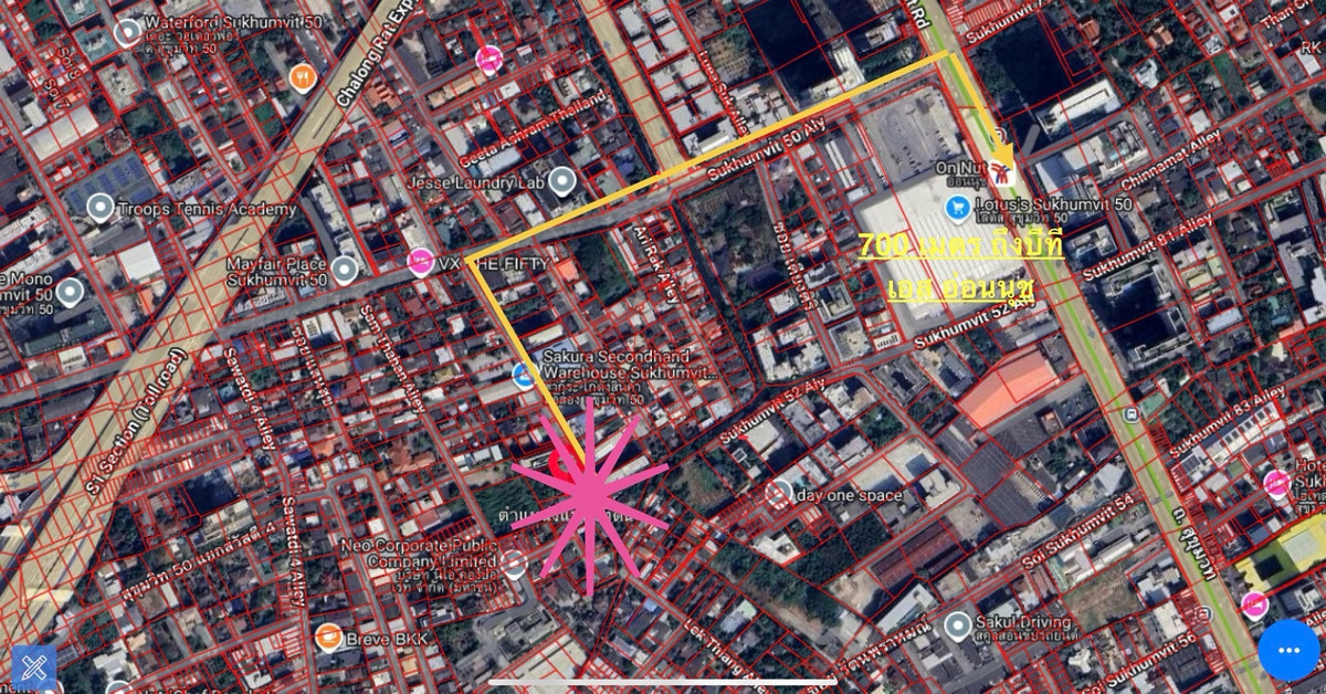 ขายบ้านพร้อมที่ดิน 110 ตารางวาถนนสุขุมวิท 50 ซอยแสงอุทัย