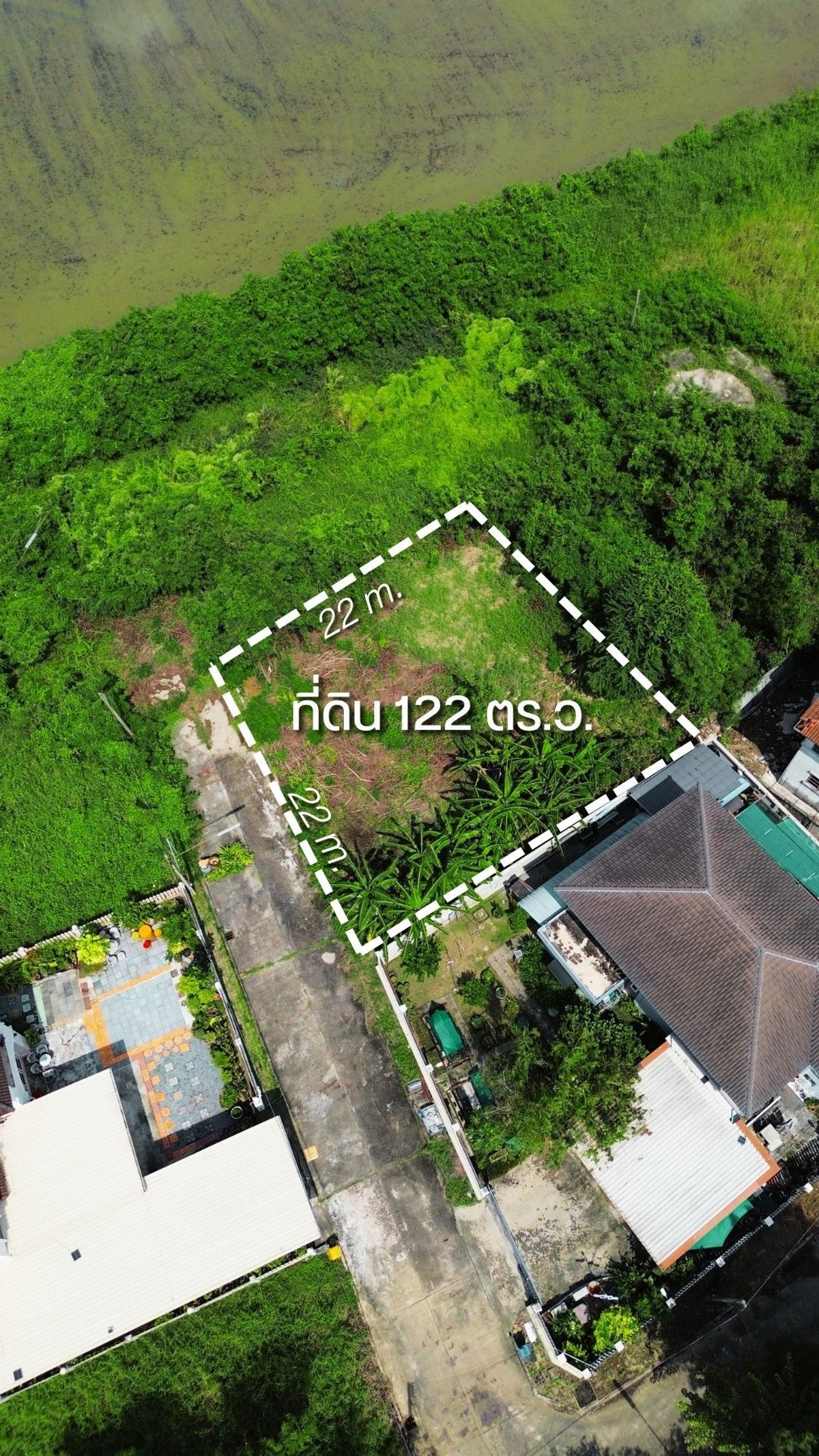 Empty land for sale, Krisada Nakhon 26, size 122 sq m, square shape, Montha 18, near Phetkasem 1.8 km. and Phutthamonthon 6 km., price 1.65 million, interested 097 - 465 5644 TC Home