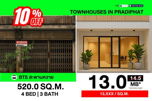 💰 โอกาสทอง! 🔥 ทาวน์เฮาส์ 2 คูหาติดกัน ทำเลทองประดิพัทธ์ รีโนเวทง่าย ทำกำไรทันที!  ราคาพิเศษ 13 ล้านบาท