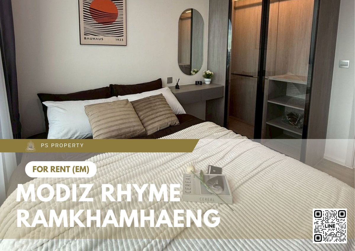 For rent 📍 Modiz Rhyme Ramkhamhaeng 📍 Fully furnished and equipped, near MRT Ramkhamhaeng For rent 📍 Modiz Rhyme Ramkhamhaeng 📍 Fully furnished and equipped, near MRT Ramkhamhaeng