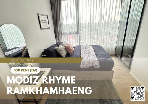 ให้เช่า 🔥 Modiz Rhyme Ramkhamhaeng 🔥 ใกล้ MRT เพียง 80 เมตร เฟอร์นิเจอร์ และ เครื่องใช้ไฟฟ้าครบ 