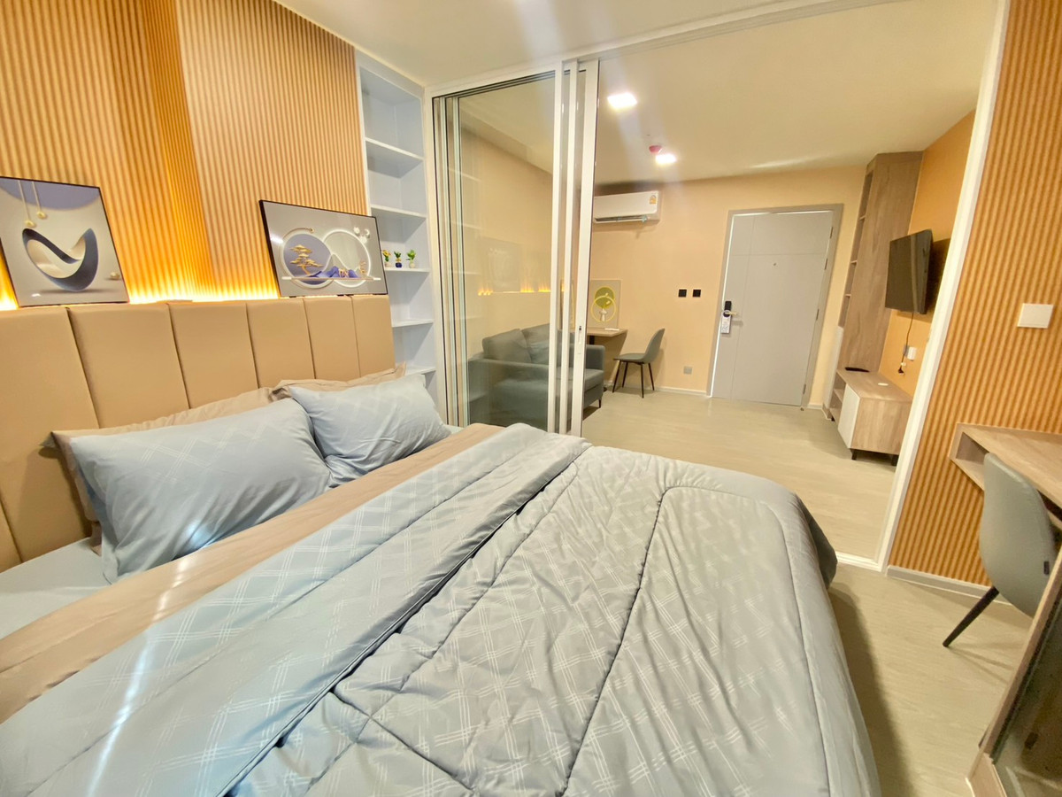 Kave Town Island ข้างม.กรุงเทพ  ห้องครัวแยก บิ้วอินสวย fully furnished
