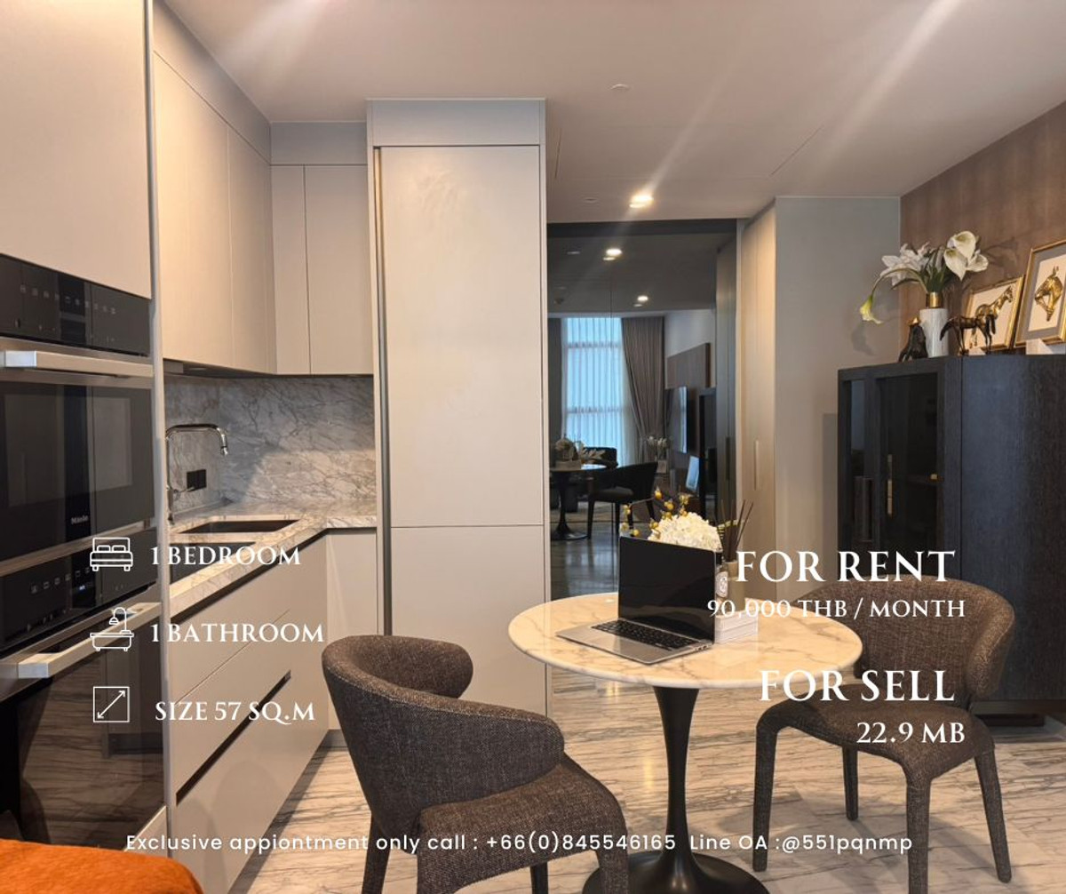 FOR RENT & SELL 1 BEDROOM 57 SQ.M. at 𝐓𝐡𝐞 𝐑𝐞𝐬𝐢𝐝𝐞𝐧𝐜𝐞𝐬 𝟑𝟖 above 𝑳𝒆 𝑪𝒍𝒆𝒇 𝑩𝒂𝒏𝒈𝒌𝒐𝒌 𝒃𝒚 𝑻𝒉𝒆 𝑪𝒓𝒆𝒔𝒕 𝑪𝒐𝒍𝒍𝒆𝒄𝒕𝒊𝒐𝒏. 🏙️ – รูปที่ 4