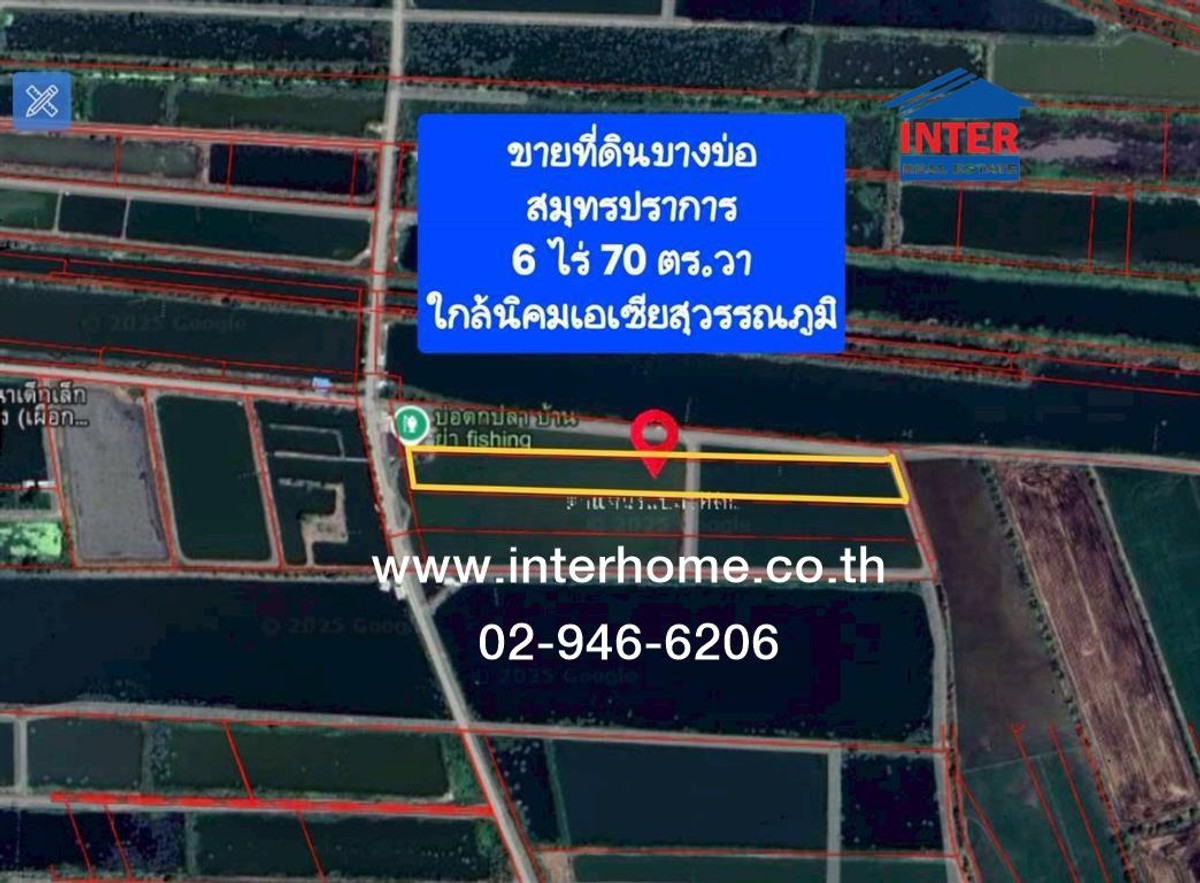 Empty land 6 rai 70 sq m. land near Asia Suvarnabhumi Industrial Estate. Chaloem Phrakiat Road Ban Rakat Khlong Suan Road, Bang Bo, Samut Prakan Empty land 6 rai 70 sq m. land near Asia Suvarnabhumi Industrial Estate. Chaloem Phrakiat Road Ban Rakat Khlong Suan Road, Bang Bo, Samut Prakan