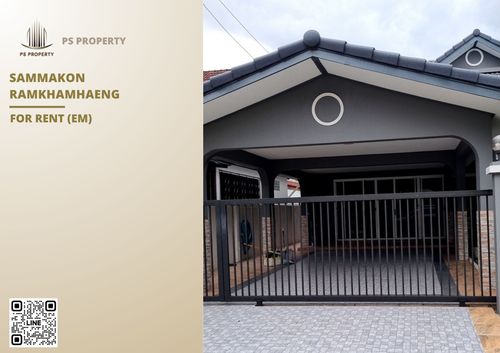 Single house for rent 🔥 Sammakon Ramkhamhaeng 🔥 3 bedrooms, 2 bathrooms, fully furnished and equipped, ready to move in