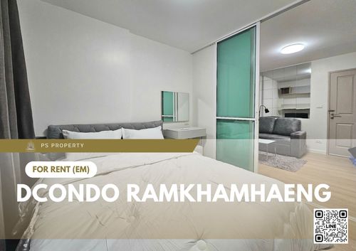 ให้เช่า 🔥 dcondo Ramkhamhaeng 🔥 เฟอร์นิเจอร์ และ เครื่องใช้ไฟฟ้าครบ ใกล้ Airport Link รามคำแหง