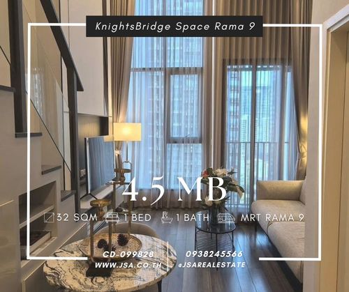 ✨ For Sale: KnightsBridge Space Rama 9 Condo ✨ 💰 Only 4,500,000 THB