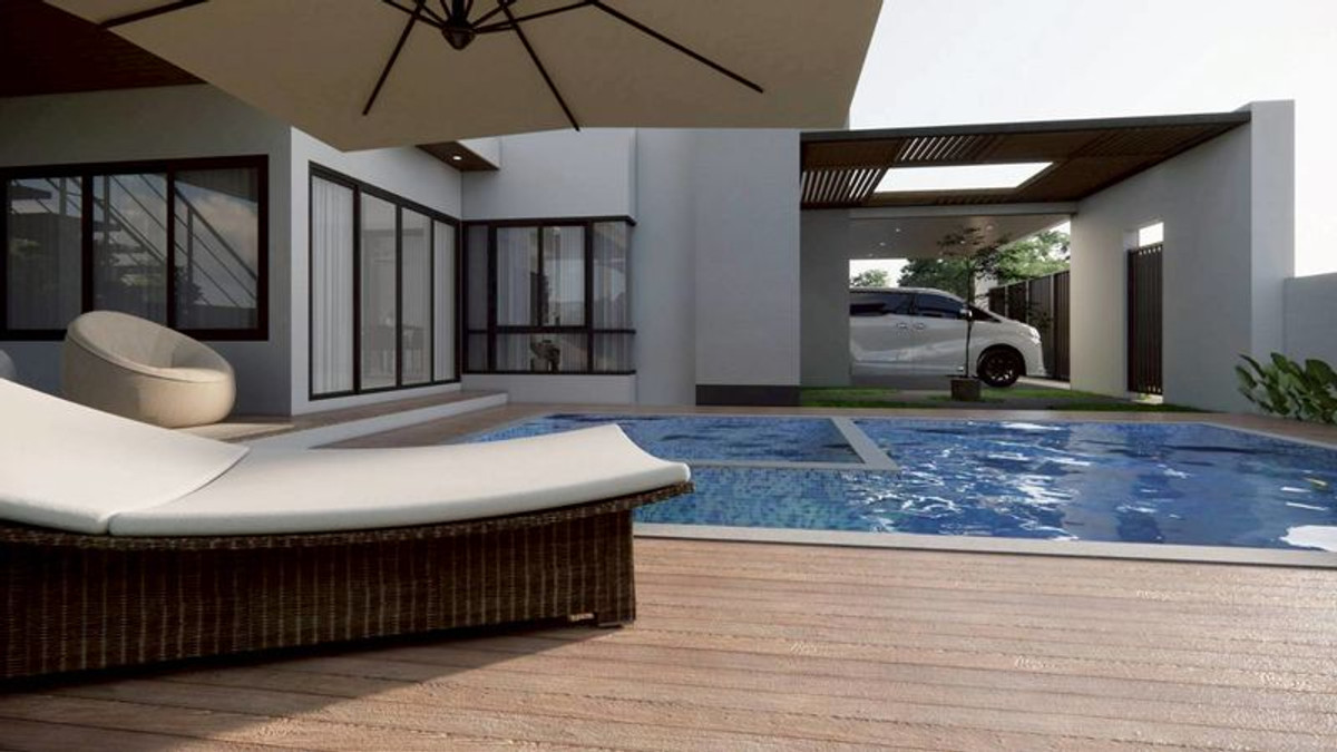 ขายบ้าน Pool Villa ในโครงการ Fully furnished  ตกแต่งครบ ใกล้โรงเรียนนานาชาติ SW002778 – รูปที่ 4