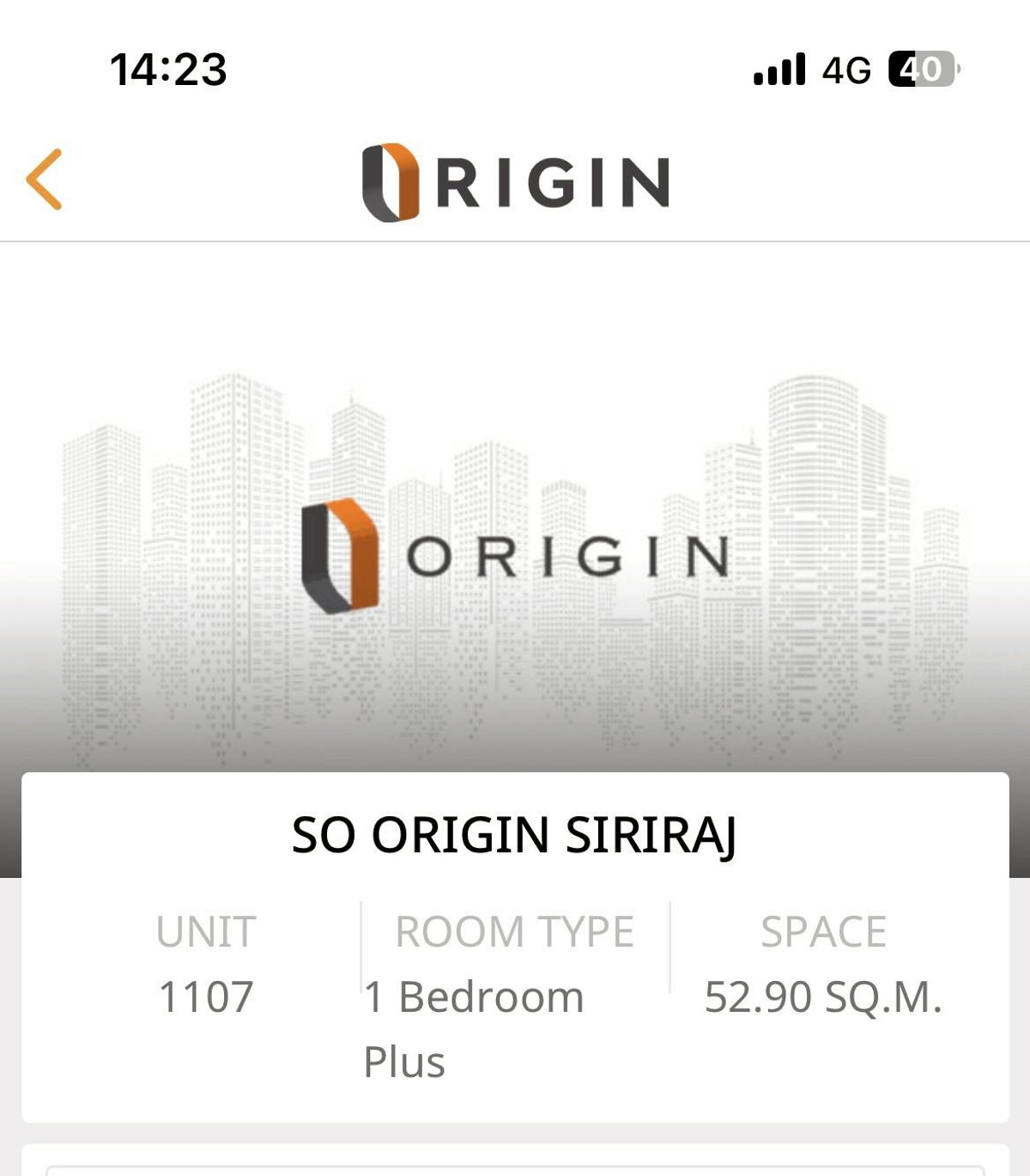 So Origin Siriraj Condo, convenient to walk around, close to the BTS, the  is selling it himself.