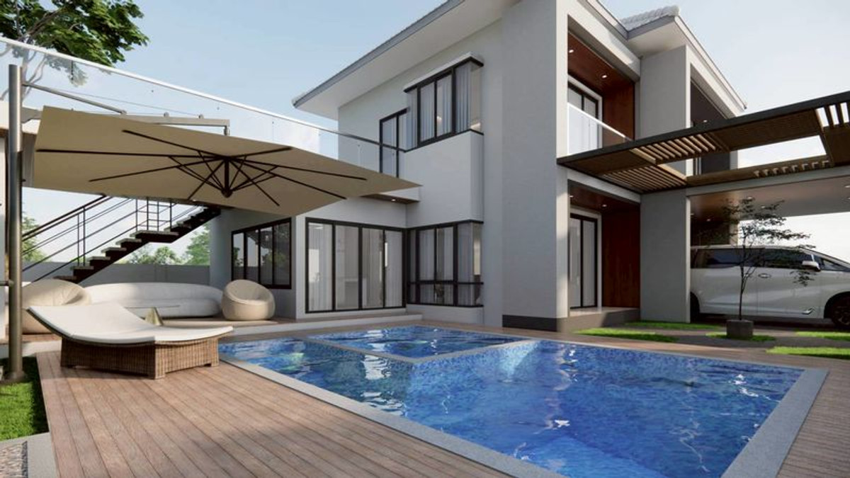 ขายบ้าน Pool Villa ในโครงการ Fully furnished  ตกแต่งครบ ใกล้โรงเรียนนานาชาติ SW002778 – รูปที่ 2
