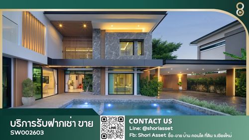 Large luxury pool villa for sale, newly renovated, 4 bedrooms, San Phisuea zone. Near NIS International School and shopping areas, Ruamchok area, Chiang Mai SW002603