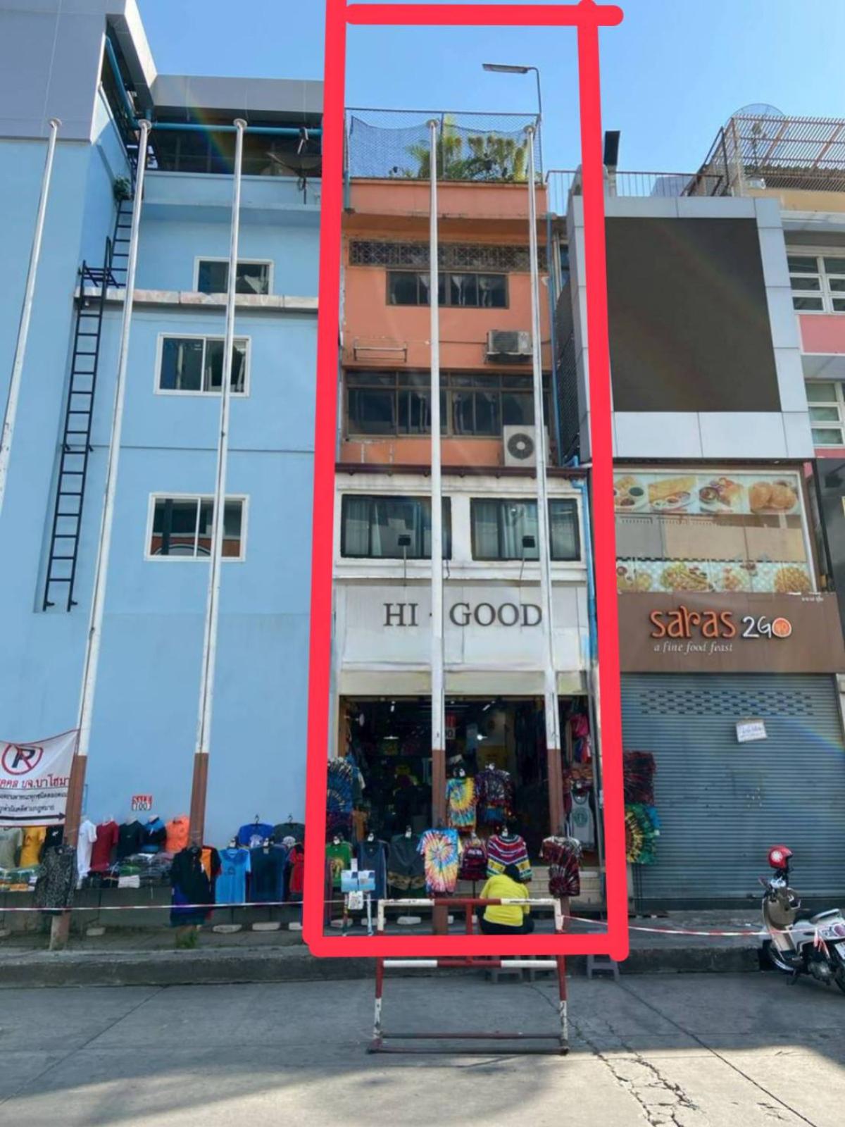 ขายอาคารพาณิชย์ 5 ชั้น ข้างโรงแรมอินทรา ประตูน้ำ ย่านการค้า