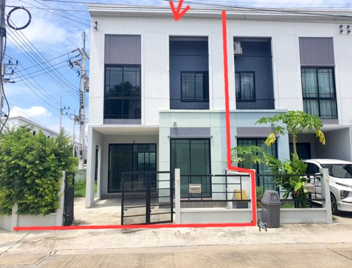 Pleno Rangsit Townhome, corner plot, comfortable to live in, has more space next to the house, at the entrance of the alley is St. Carlos Hospital. Next to Tiwanon Road Near Ban Klang intersection – รูปที่ 2