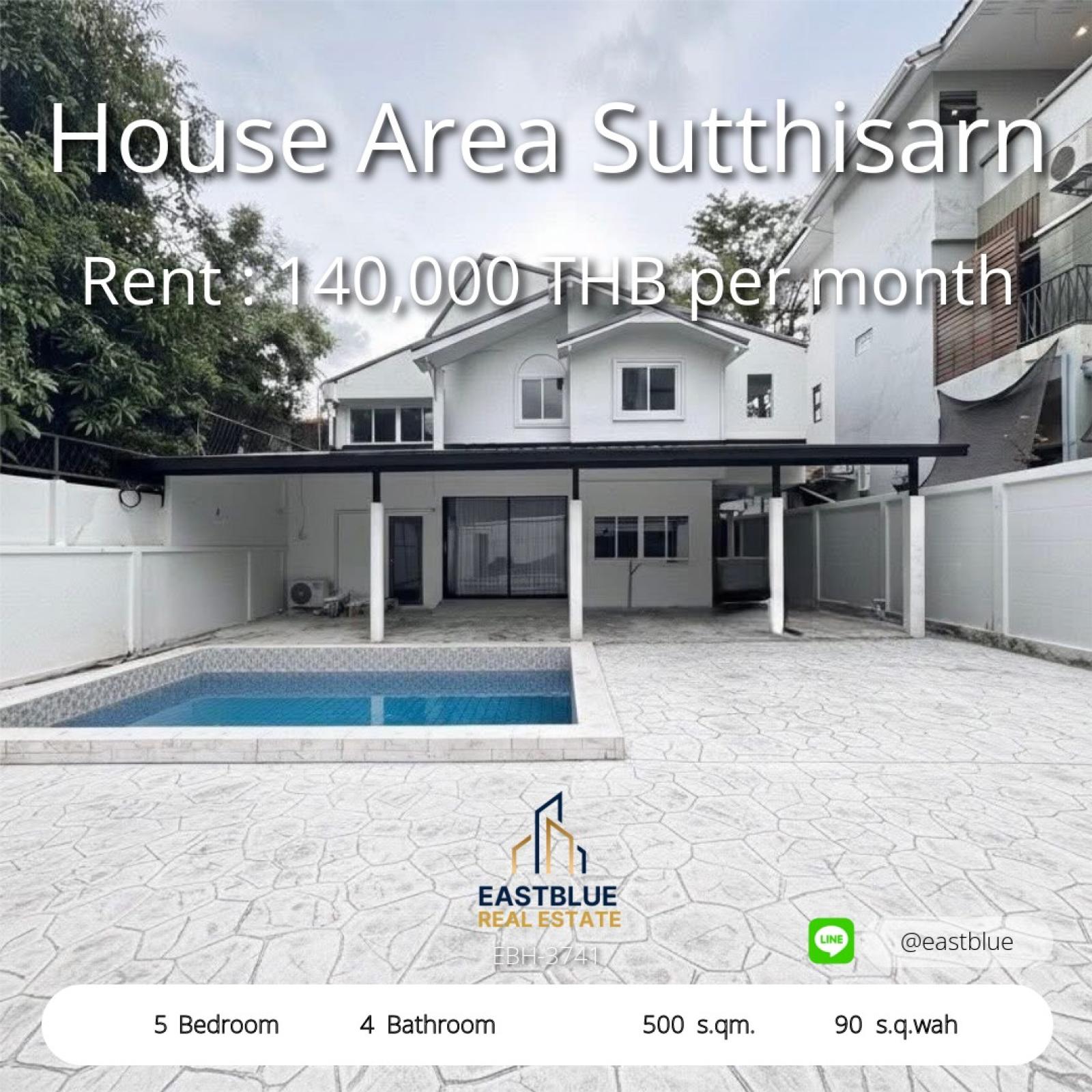11/08/2026, 🏠 เช่า บ้าน 5 ห้องนอน ที่จอดรถ 5 คัน พร้อมเข้าอยู่ 140,000 บาท/เดือน 0642748883