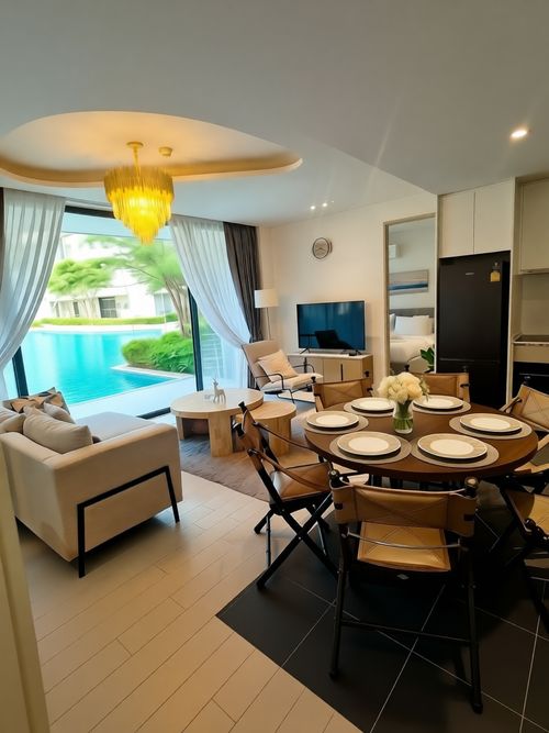 💎 Peak period income 120,000/month! For sale 13.9 million (3 bedrooms, Pool Access, 100 sq m. Style-Penthouse)) Veranda Hua Hin, giant size corner room (very high yield)