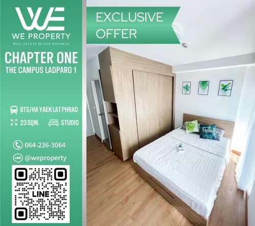 Beautiful room, best price in the project!!⭐Chapter One The Campus Ladprao 1 (Chapter One The Campus Ladprao 1)