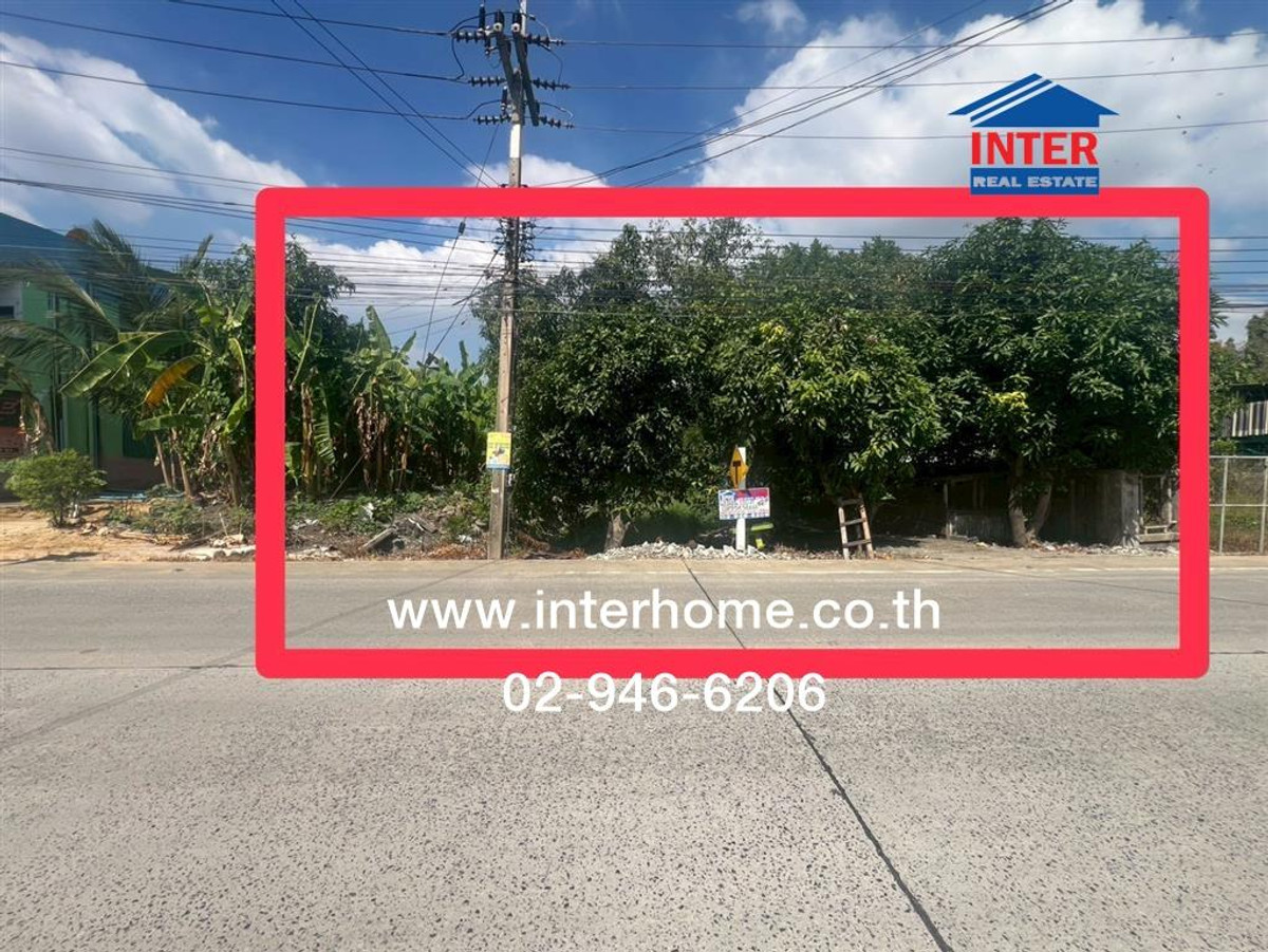 Vacant land 180 sq m. Land, Soi Thetsaban 3, Pathum Thani-Sam Khok-Sena Road (3111), Pathum Thani-Bang Len Road, Sam Khok, Pathum Thani.
