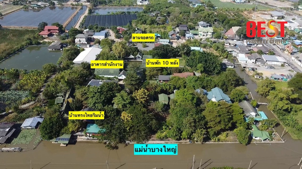  ให้เช่า ที่ดินริมแม่น้ำบางใหญ่ พร้อมสิ่งปลูกสร้าง เหมาะทำ Wellness / Resort  หรือ บ้านเช่า หน้ากว้างติดแม่น้ำ 80 เมตร  – รูปที่ 2