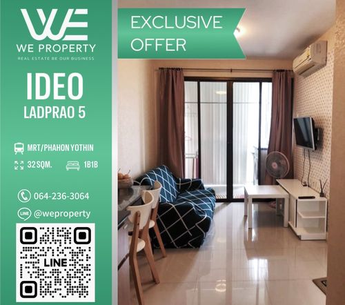 Beautifully decorated corner room Fully furnished, best price!!⭐IDEO Ladprao 5 (Ideo Ladprao 5)