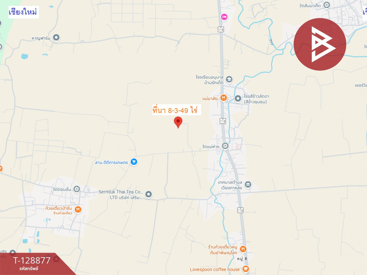 Rice land for sale, area 8 rai 3 ngan 49 square wah, Wiang Pa Pao, Chiang Rai – รูปที่ 2