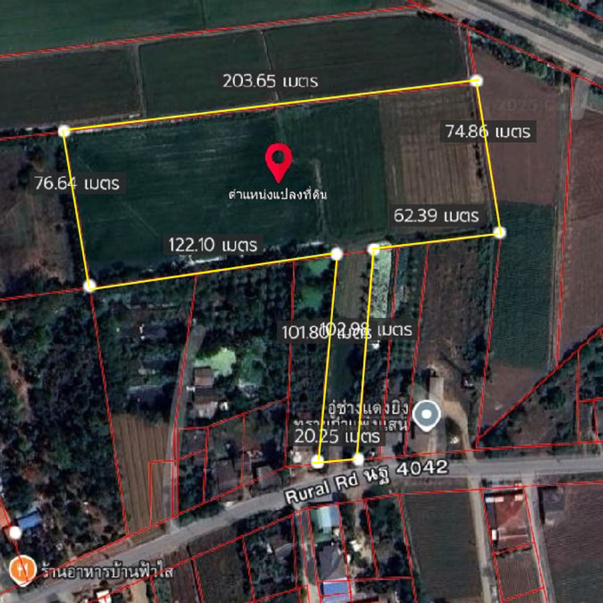 Empty land for sale, 10-1-78 rai, already filled, Natth Road 4042, Rang Phikun Subdistrict, price ready to negotiate. – รูปที่ 4