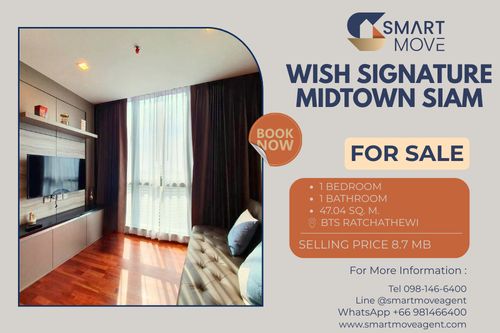 🔥  ขาบพร้อมผู้เช่า !! ชั้นสูง 29++, วิวสวย!!🔥 Code C20230211323..........Wish Signature Midtown Siam, 1 ห้องนอน, 1 ห้องน้ำ, แต่งครบ, ราคาพิเศษ!!📣📣