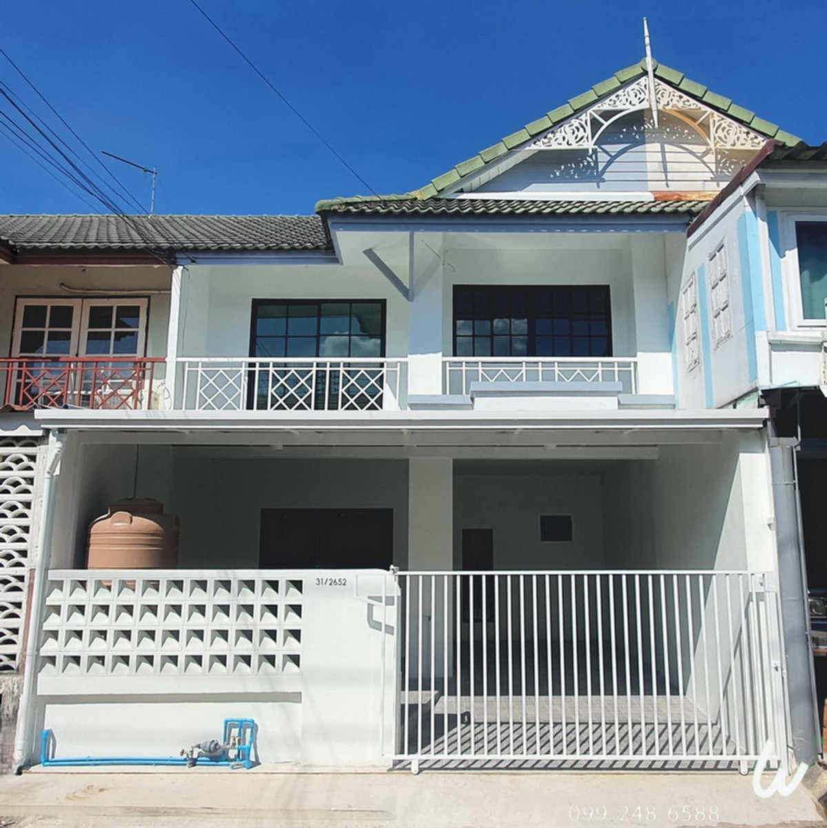 Townhouse for sale Pruksa Village 12, Khlong Sam, Khlong Luang, 18 sq m., newly renovated.