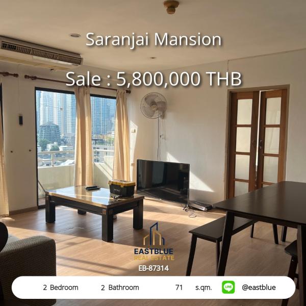 11/08/2026, รวมค่าโอน 🏡 ขาย คอนโด 2 ห้องนอน สราญใจ แมนชั่น 71 ตร.ม. พร้อมเข้าอยู่ 5.8 ลบ. 0642748883