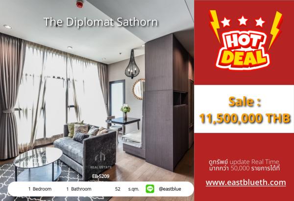 15/10/2026, Luxury 1-Bed Diplomat Sathorn: Prime Location, Just Steps from BTS Surasak! 🌆🔑

Unbeatable Investment: 52 sqm Condo at 11.5M THB Near Top Amenities 0642748883