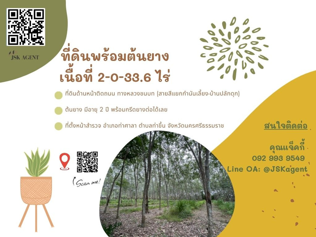 🔥 Beautiful land for sale, good location, Tha Sala District, Nakhon Si Thammarat 🔥 🔥 Beautiful land for sale, good location, Tha Sala District, Nakhon Si Thammarat 🔥