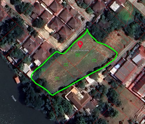 Land for sale, 1-2-31 rai, on the banks of the Pa Sak River, Mueang District, Saraburi.