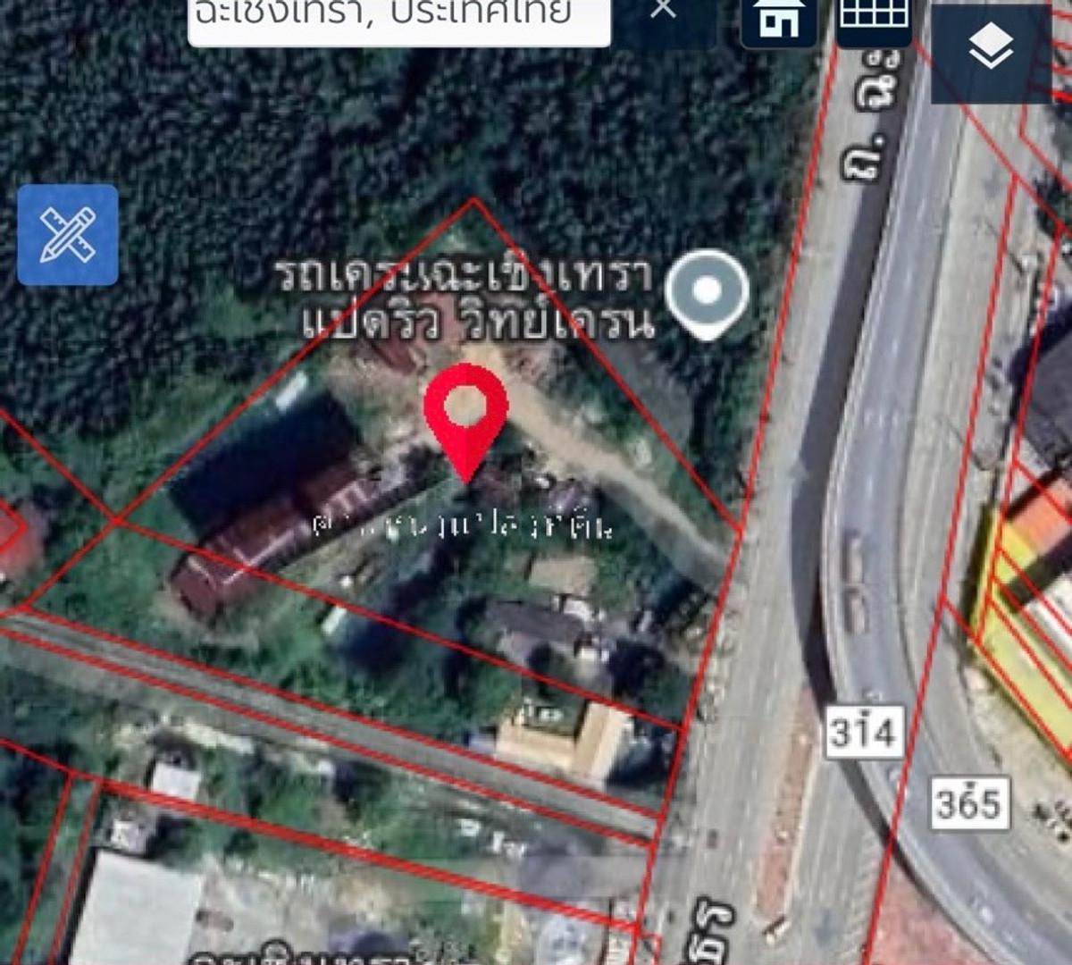 Land for sale, 4 rai 45 sq m, next to the main road, prime location, near Robinson, Sothon Subdistrict. – รูปที่ 3