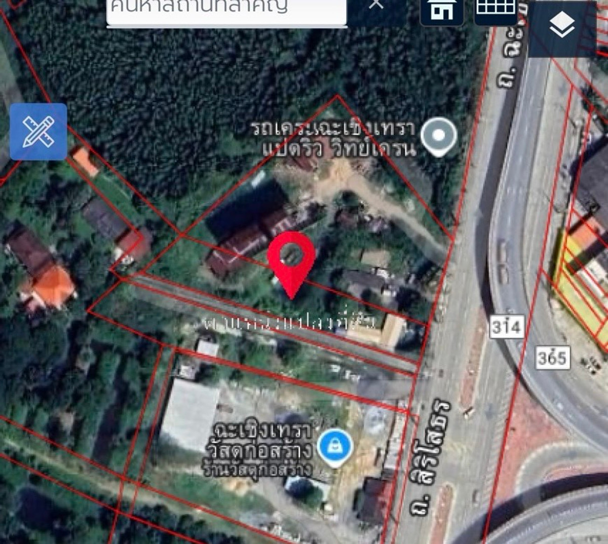 Land for sale, 4 rai 45 sq m, next to the main road, prime location, near Robinson, Sothon Subdistrict. – รูปที่ 2