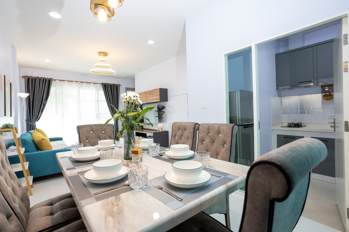 3-story townhome for rent, Baan Klang Muang project.  Lat Phrao Road 71 Elegantly decorated, fully air conditioned, 3 bedrooms, 3 bathrooms, rental price 38,000 baht per month. – รูปที่ 3