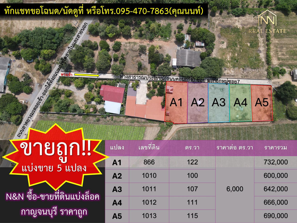 ที่ดินกาญจนบุรีราคาถูก ใกล้กรุงเทพ ใกล้มอเตอร์เวย์ M81
