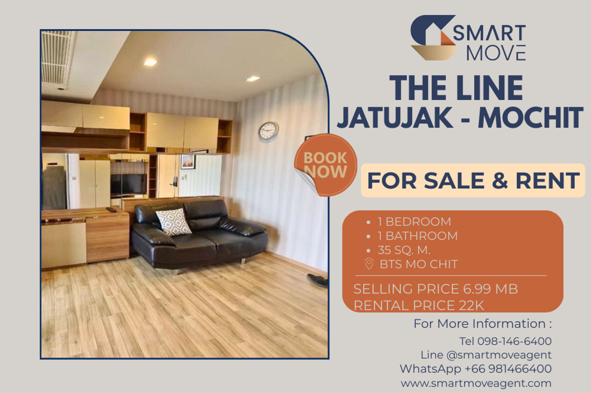 🔥 สำหรับขาย - เช่า !! วิวสวน, ชั้นสูง 29++, ทำเลดี, ครัวปิด!! 🔥 Code C20230205010..........The Line Jatujak - Mochit, 1 ห้องนอน, 1 ห้องน้ำ, แต่งครบ, พร้อมเข้าอยู่, ราคาพิเศษ!!📣📣