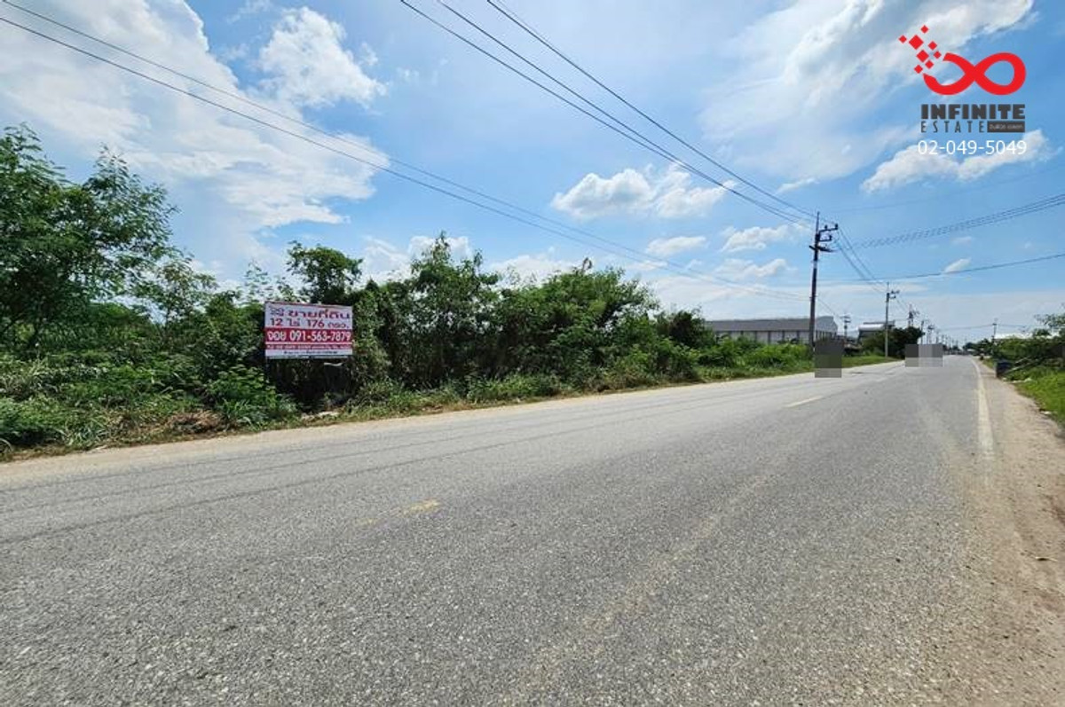 Land for sale, 12 rai 176 square wah, Ban Pho District, Chachoengsao, next to the road on 2 sides. – รูปที่ 2