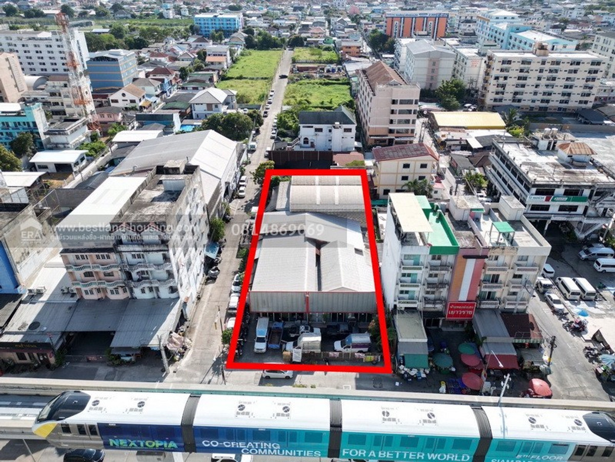 Land for sale, next to Theparak Road, Km. 3, at the entrance of Soi Bun Raksa. Near the Yellow Line, Sri Thepha Station, 200 meters, location Mueang Samut Prakan District, Samut Prakan Province. – รูปที่ 4