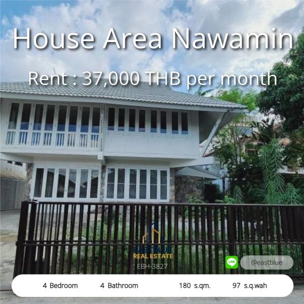 Spacious 4-Bedroom Nawamin Home for Rent  
Renovated, Quiet Neighborhood, Ready to Move In! 0642748883