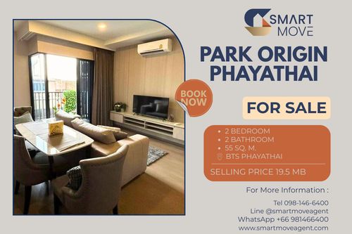 🔥 Sale with tenant !! rare item, good location,  modern style, great facility !! 🔥 Code C20230700140..........Park Origin Phayathai, 2 bedroom, 2 bathroom, furnished, Special Deal!!📣📣