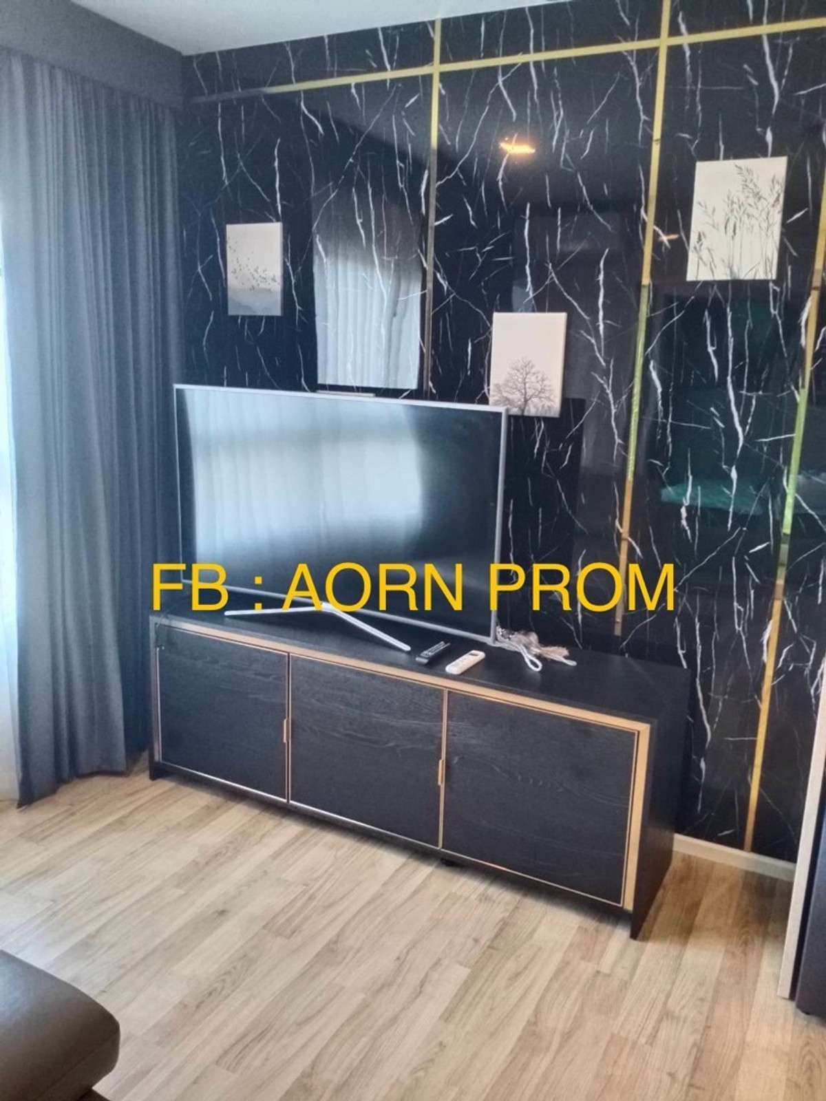 ❤️ Very beautiful room, Ease 2 Rama 2 Phase 2 (Ease 2 Rama 2 Phase 2), Building B, south balcony, not hot. See the outside view and the swimming pool view. Luxurious built-in furniture throughout the entire room, washing machine, 55-inch Smart TV, – รูปที่ 2