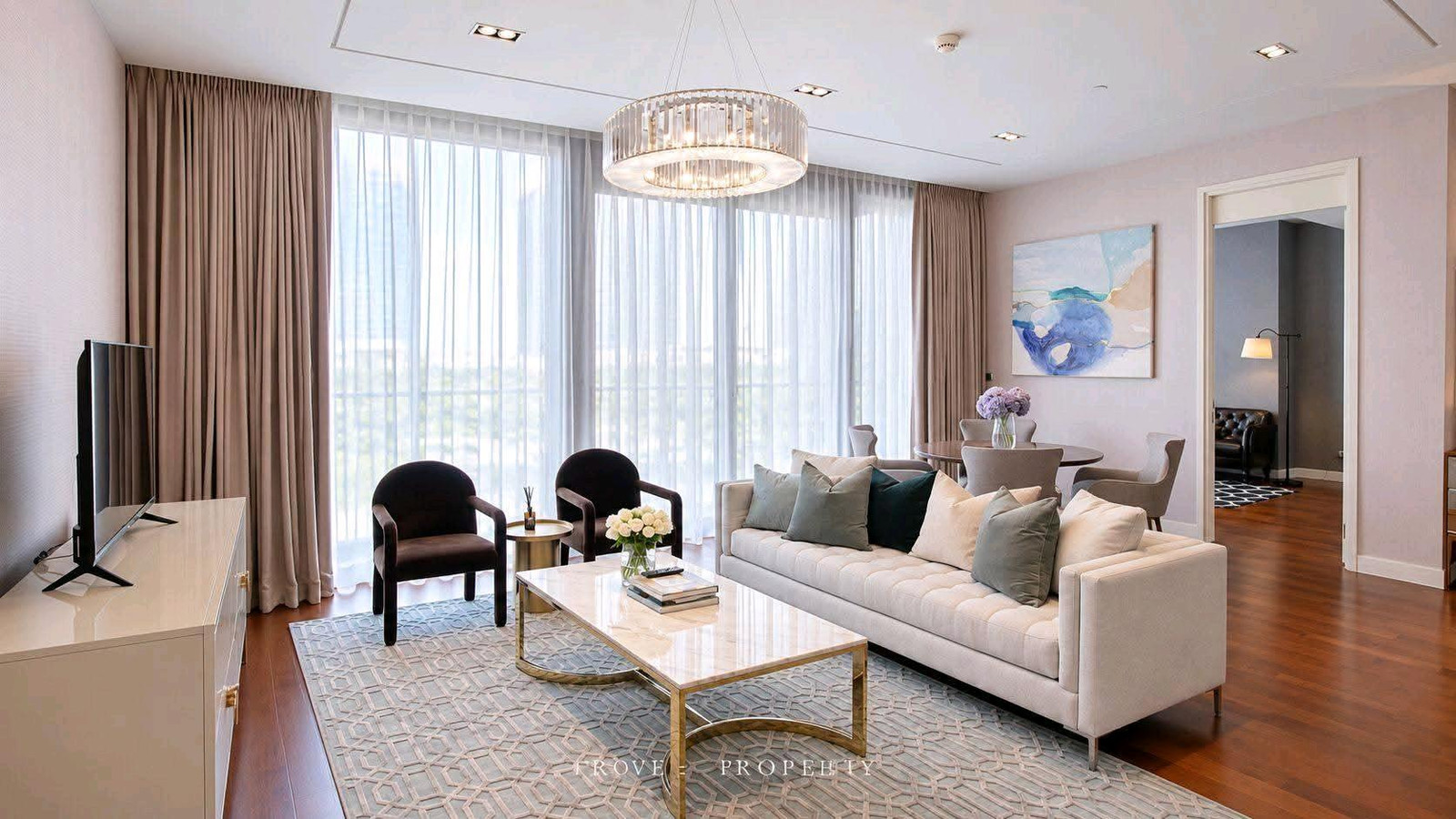 MARQUE Sukhumvit 🐾| 2 Bed 2 Bath, 127 SQ.M. High Floor, Private Lift, Unblocked Thonglor View, Small Dogs Allowed | 086-929-9929 | LINE: prove.pp