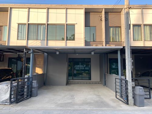 2-story townhome for sale, Pleno Village, Rama 9 - Krungthep Kreetha, Phase 1, next to Kanchanaphisek Ring Road, area 27.3 square meters, 3 bedrooms, Soi Kanchanaphisek 25, Intersection 1, Saphan Sung Subdistrict, Saphan Sung District, Bangkok