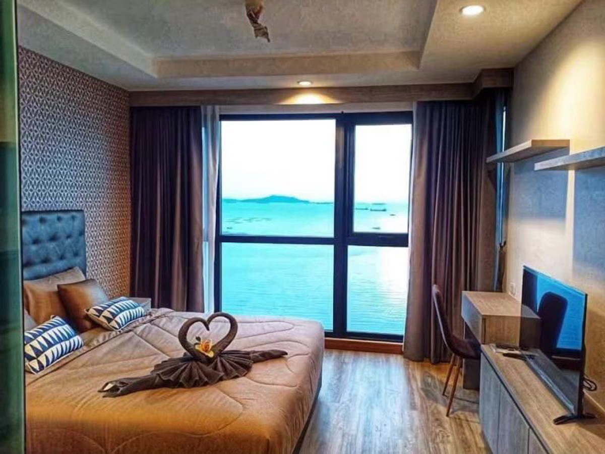 Condo for rent, Ladda Plus Sriracha, sea view, fully furnished with built-in furniture, ready to move in immediately.