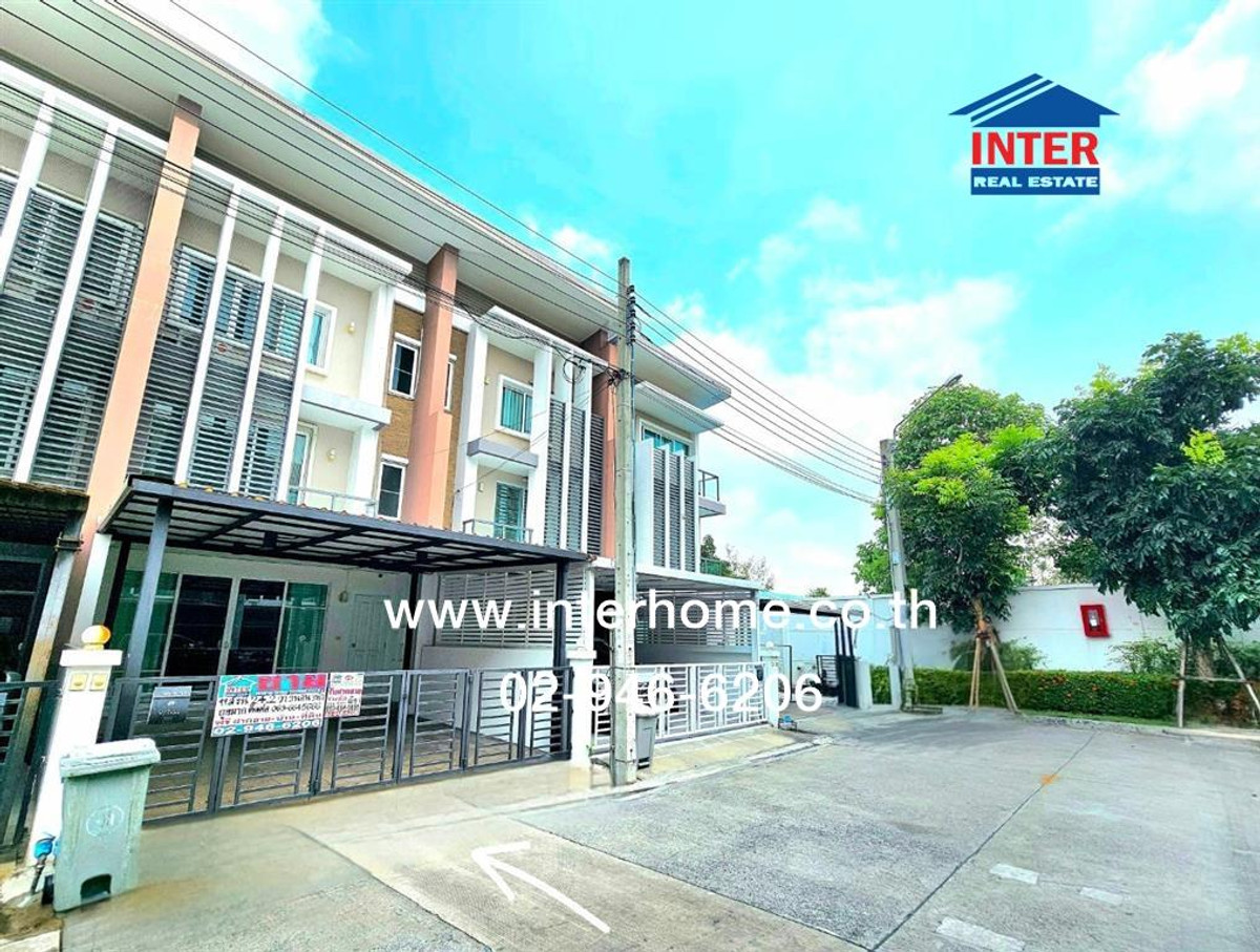 Townhome, 3 floors, 24.2 sq m, Town Avenue Sixty Village, Vibhavadi 60, near BTS Green Line, Bang Bua Station, Soi Vibhavadi Rangsit 60, Intersection 3-9, Vibhavadi Rangsit Road, Lak Si District, Bangkok.