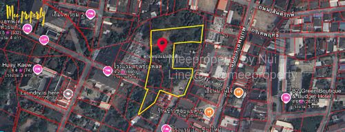 ขายที่ดินเปล่า 3 ไร่ 15 ตร.วา  กว้าง 25.57 เมตร ลึกเฉลี่ยประมาณ 45–50 เมตร 📌 ซอยราชพฤกษ์ ถนนห้วยแก้ว ใกล้ นิมมานเหมินท์ เพียง 1.5 กม.! เทศบาลนครเชียงใหม่ ต.ช้างเผือก อำเภอเมืองเชียงใหม่ เชียงใหม่  ME-233