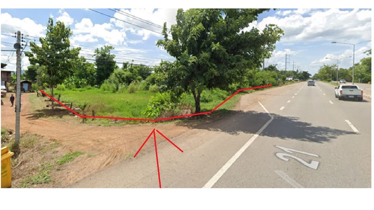 Land for sale (next to the main road), main road (No. 21 Saraburi-Lom Sak), Phetchabun Province. – รูปที่ 2