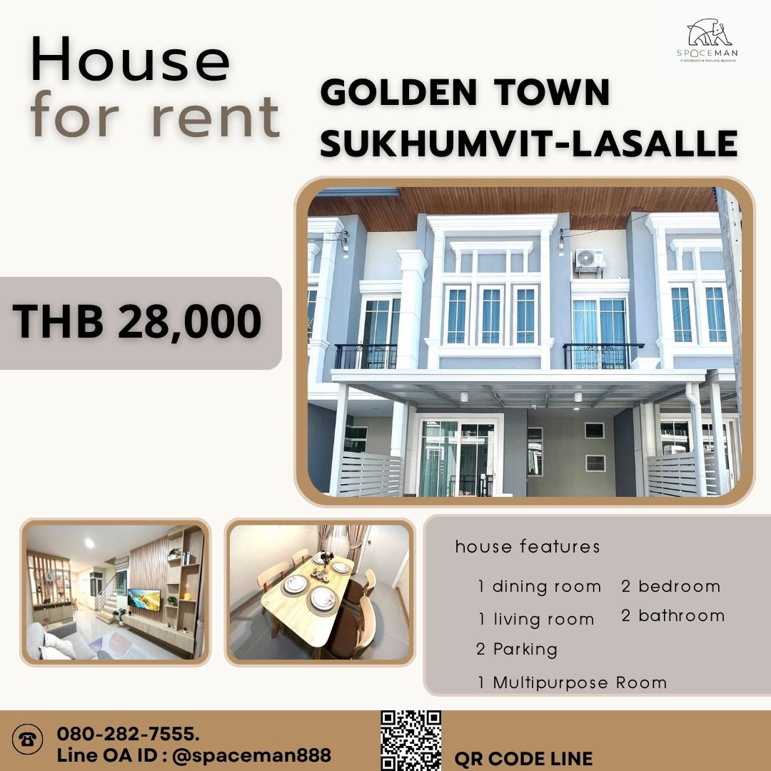 🍎📌 House for Rent: Golden Neo Sukhumvit-Lasalle (Pet Friendly), Sukhumvit Soi 113 🍎📌 House for Rent: Golden Neo Sukhumvit-Lasalle (Pet Friendly), Sukhumvit Soi 113