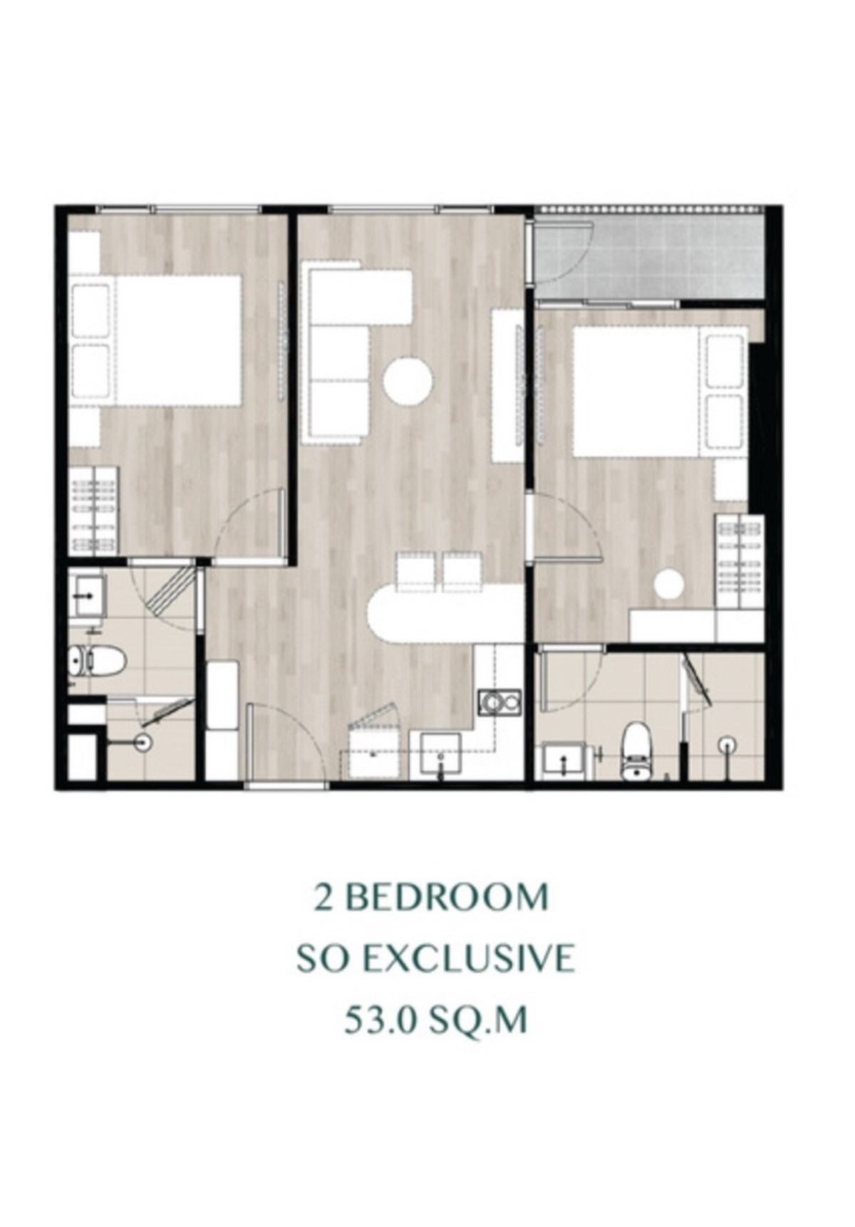 คอนโดเลี้ยงสัตว์ได้  So Origin Sukhumvit 105 (โซ ออริจิ้น สุขุมวิท105)  ห้องมุม 2ห้องนอน 2ห้องน้ำ ติด BTS แบริ่ง 200 เมตร เลี้ยงสัตว์ได้ วิวสวน – รูปที่ 2